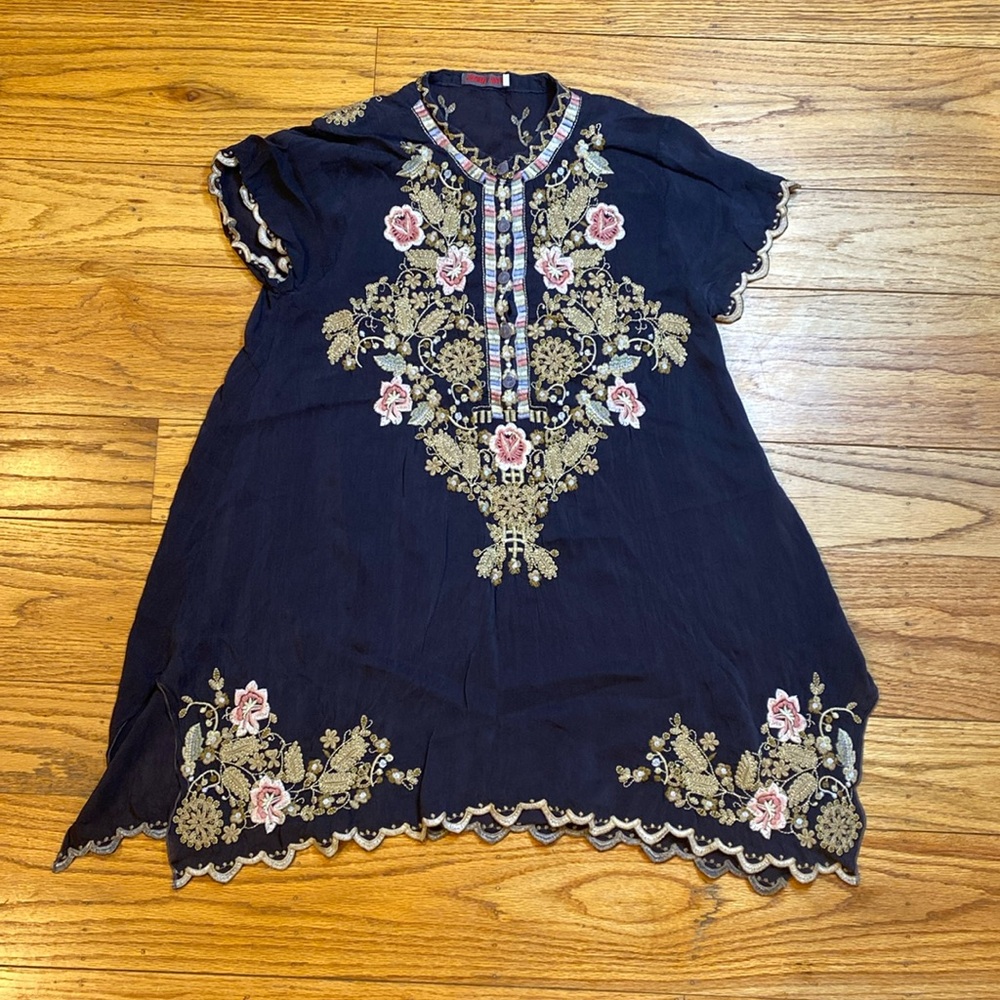 Johnny Was Embroidered Talum Tunic Women’s Small